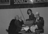 1995 · Siggi op de wagen met de ere-leden van FT Gunnar Bjarnarson, Höskuldur Eyjólfsson en Ragnheidur Sigurgrimsdóttir
